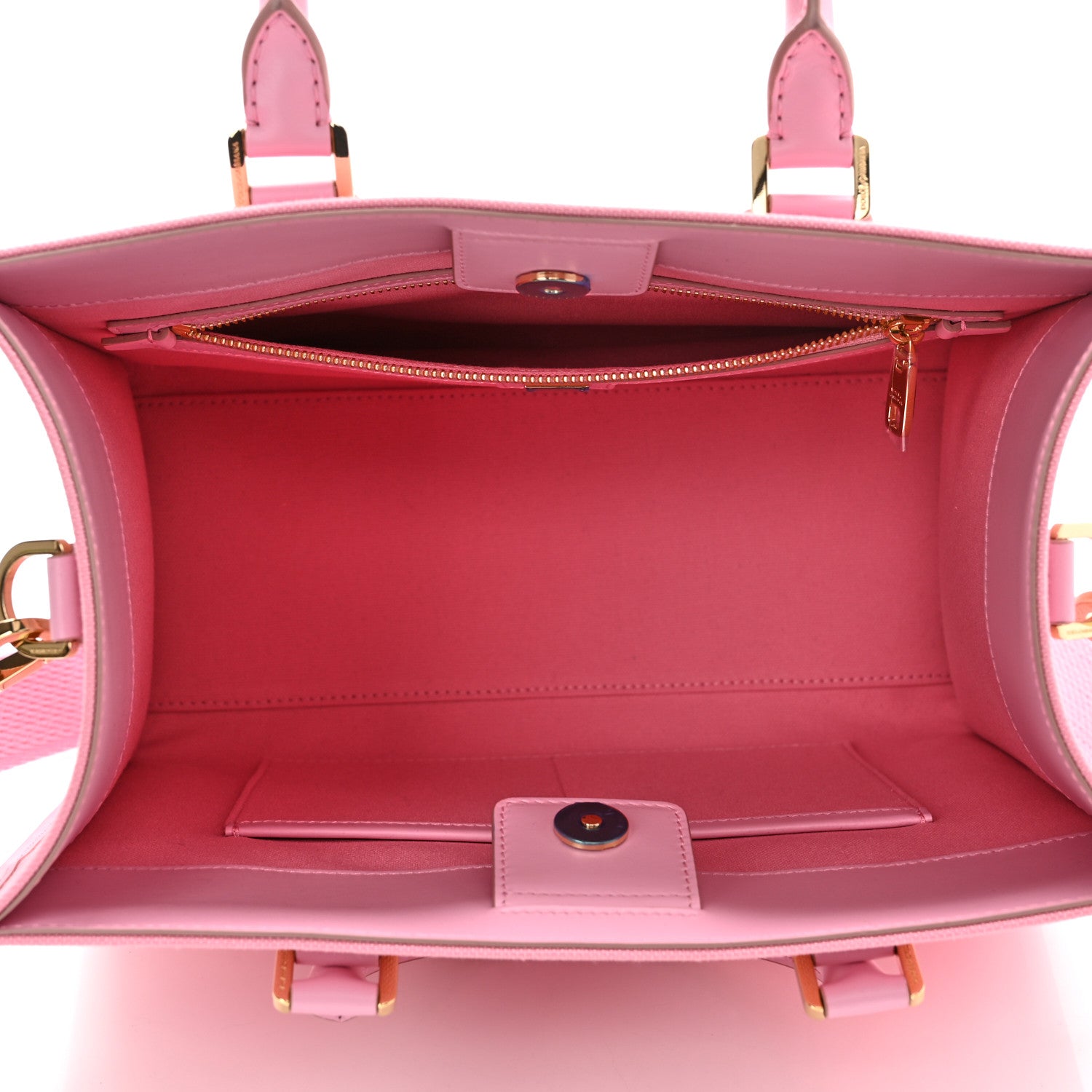 Dolce & Gabbana Canvas Embroidered Logo Shopper Tote Pink 5 of 9