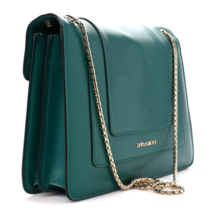 Bulgari Calfskin Serpenti Forever Crossbody Emerald Green 4 of 14