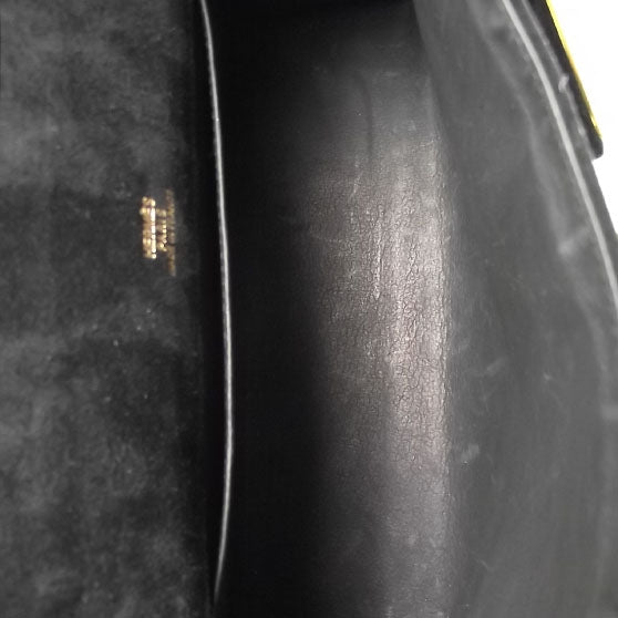 Suede Mini KELLY Clutch Black