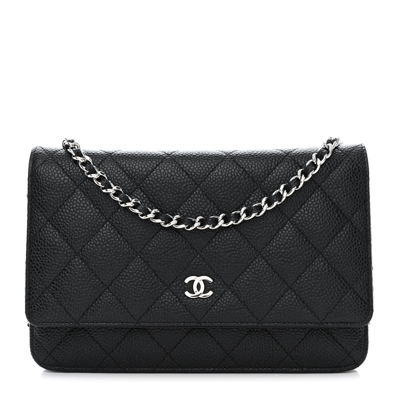 Chanel Caviar Quilted Wallet on Chain WOC Black 1 of 12
