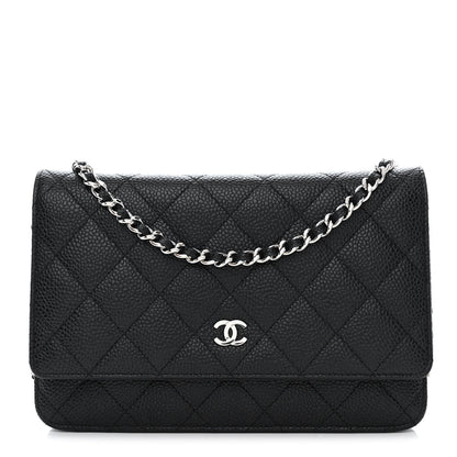 Chanel Caviar Quilted Wallet on Chain WOC Black 1 of 12