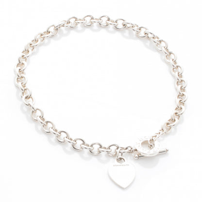 Tiffany Sterling Silver Heart Tag Toggle Necklace 3 of 6