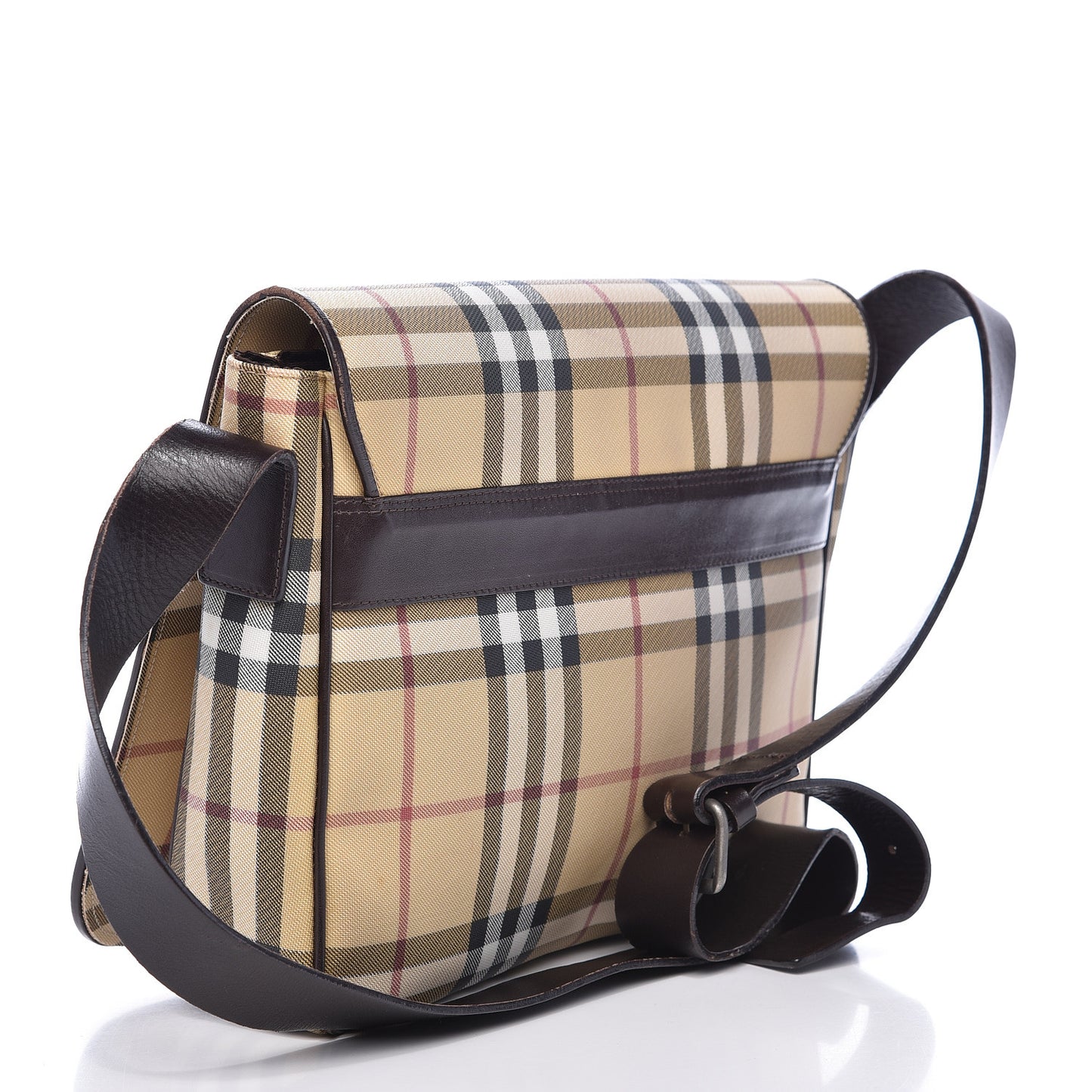 House Check Messenger Bag Brown
