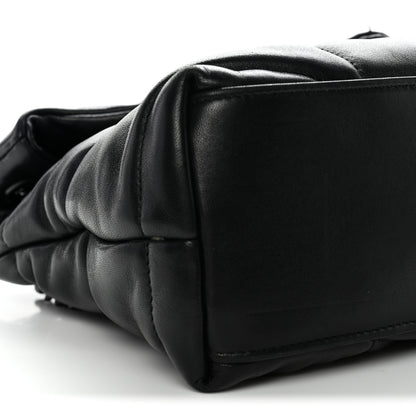 Saint Laurent Lambskin Quilted Monogram Monochrome Small Loulou Puffer Chain Satchel Black 9 of 11