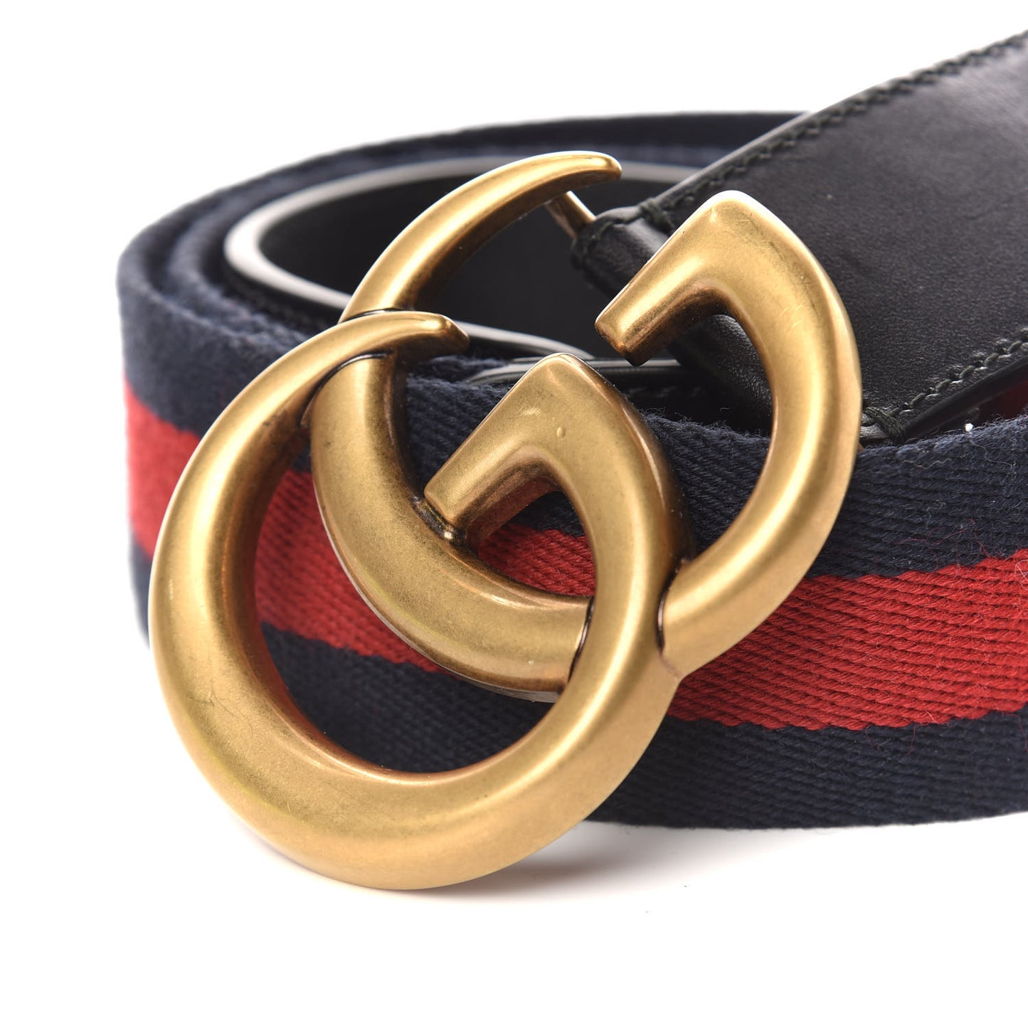 Nylon Calfskin Double G Web 40mm Belt 90 36 Blue Red Black