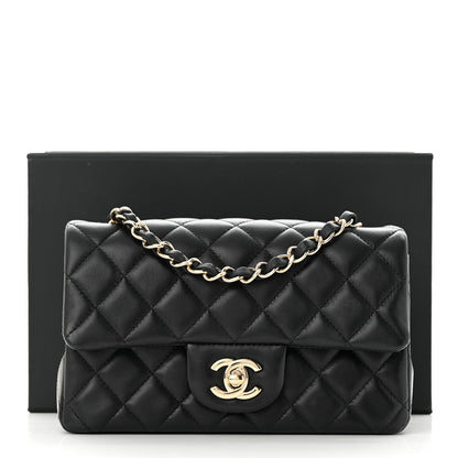 Chanel Lambskin Quilted Mini Rectangular Flap Black 11 of 11