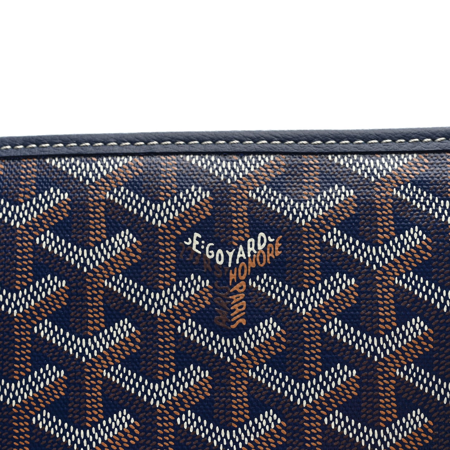 Goyardine Capetien Messenger Bag Navy