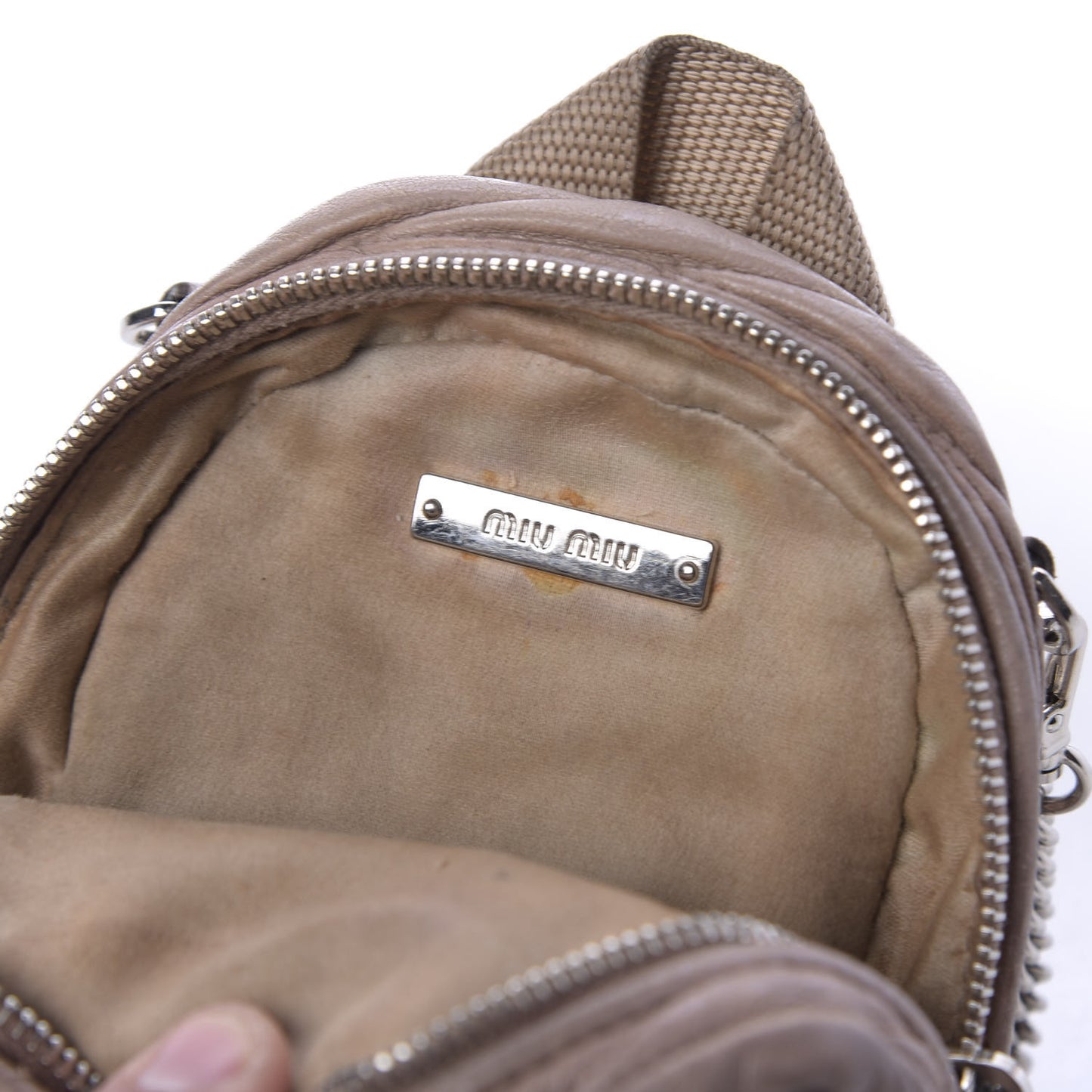 Nappa Matelasse Mini Backpack Cipria