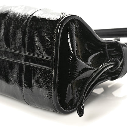 Prada Glossy Calfskin Medium Shoulder Bag Black 7 of 7