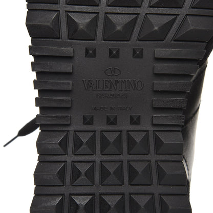 Valentino Garavani Nappa Suede Camouflage Mens Rockrunner Sneakers 42 Black Dark Rutenio 6 of 8