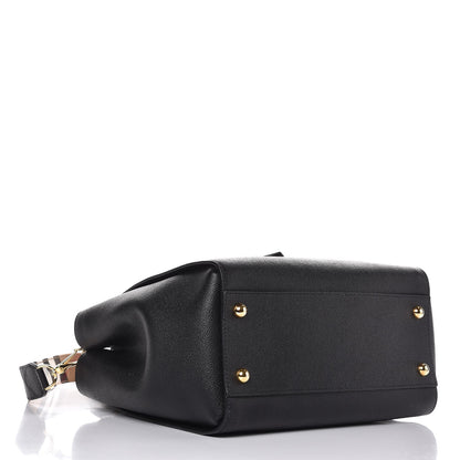 Burberry Soft Grain Calfskin Medium Buckle Tote Black 4 of 7