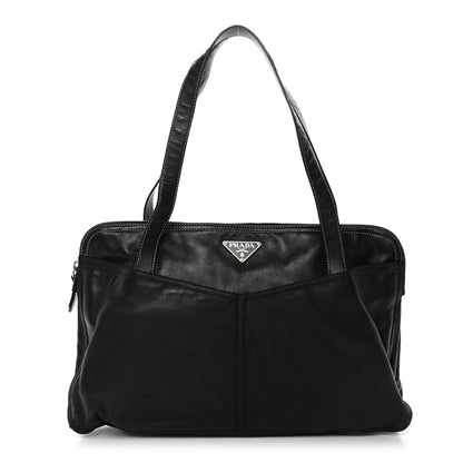 Prada Nappa Pocket Satchel Black 1 of 16