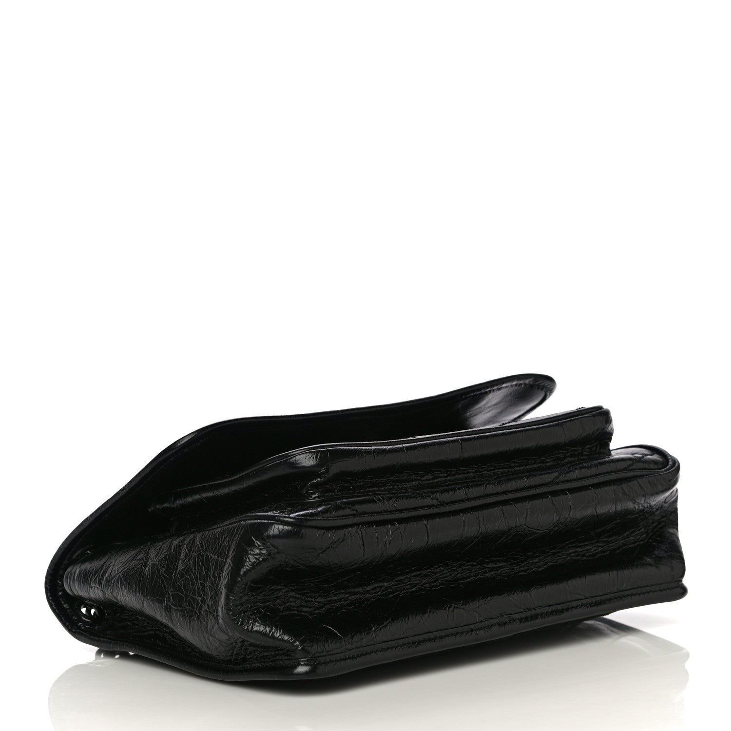 Saint Laurent Crinkled Calfskin Matelasse Monogram Medium Niki Chain Satchel Black 4 of 13