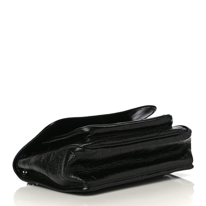 Saint Laurent Crinkled Calfskin Matelasse Monogram Medium Niki Chain Satchel Black 4 of 13