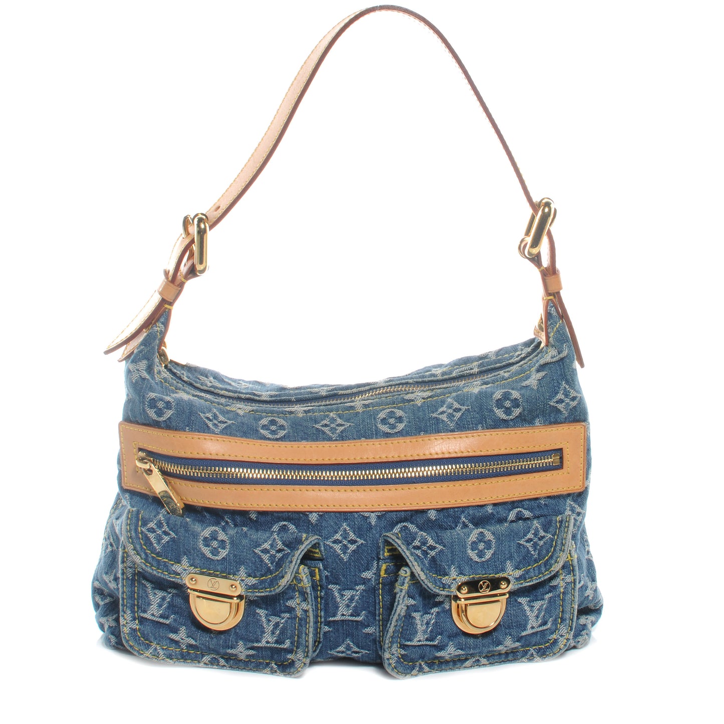 Monogram Denim Baggy PM Blue