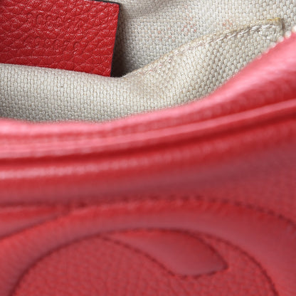 Gucci Pebbled Calfskin Small Soho Disco Bag Tabasco Red 9 of 16