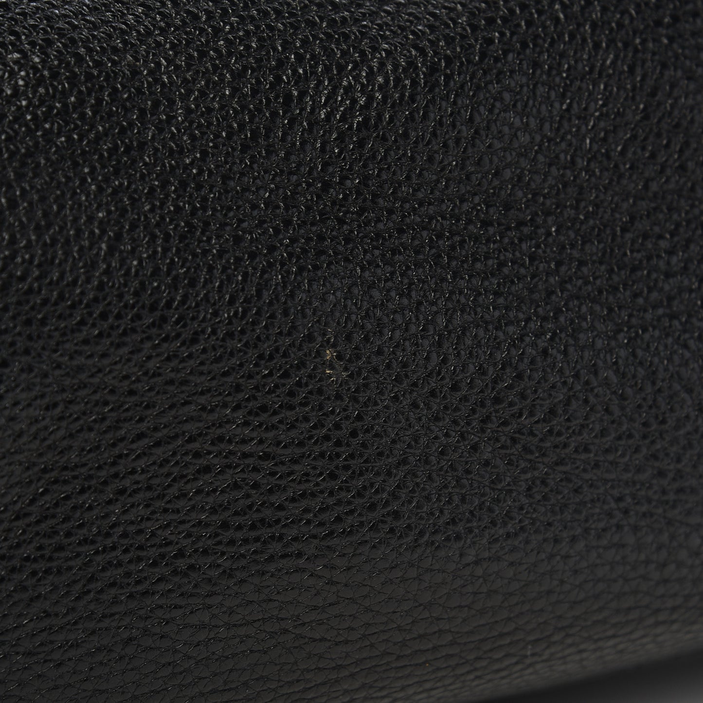 Pebbled Calfskin Medium Soho Shoulder Bag Black