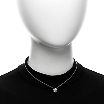 Van Cleef & Arpels Platinum Diamond Fleurette Pendant Necklace 2 of 5