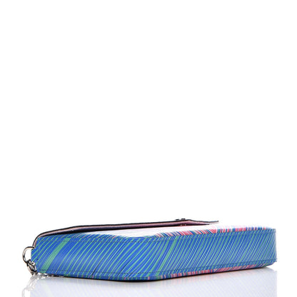 Louis Vuitton Epi Tropical Pochette Felicie Blue Rose 4 of 9