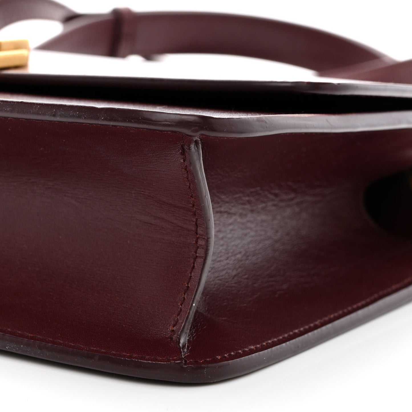 Smooth Calfskin Le Carre Satchel Opyum Red