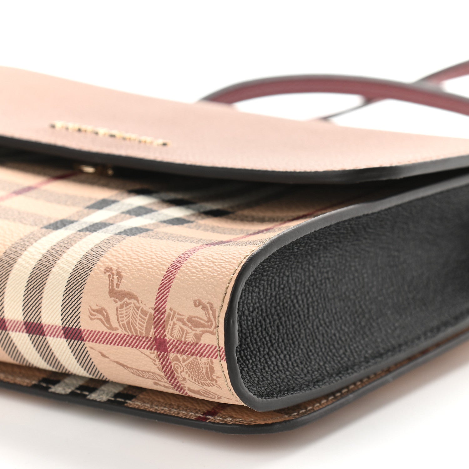 Burberry Derby Calfskin Haymarket Check Small Loxley Crossbody Bright Toffee Multicolor 8 of 8