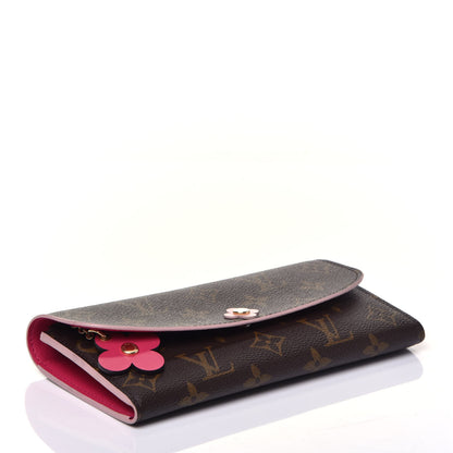 Louis Vuitton Monogram Bloom Flower Emilie Wallet Fuchsia 4 of 8