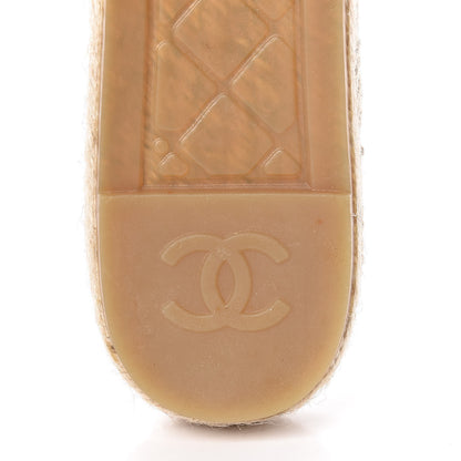 Chanel Iridescent Goatskin Patent CC Espadrille Mules 39 Black 6 of 11