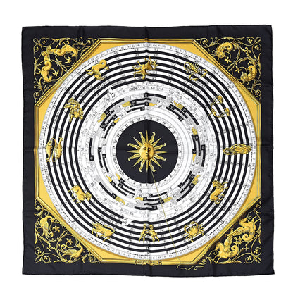 Hermes Silk Carre Astrologie Nouvelle Scarf 90 Black 1 of 3