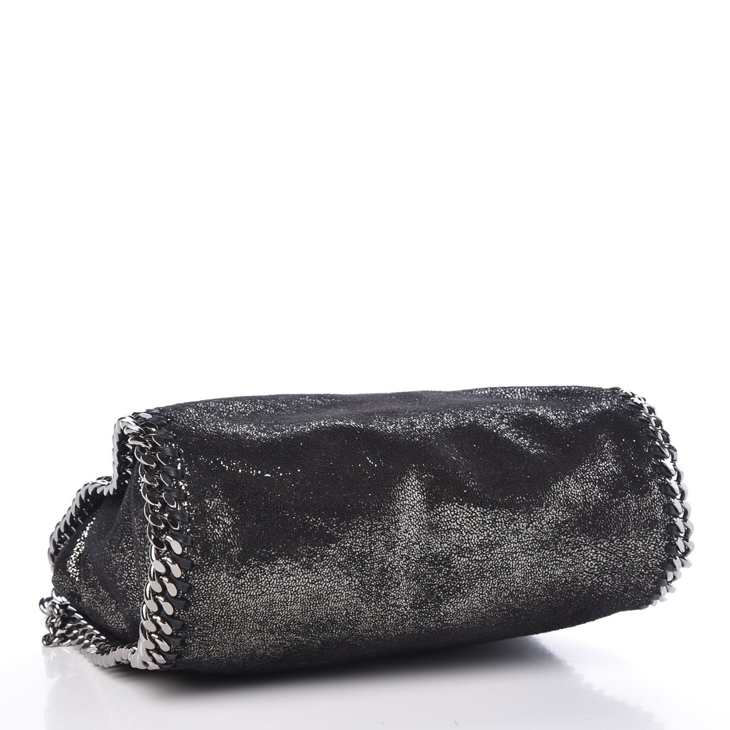 Shaggy Deer Mini Falabella Fold Over Tote Ruthenium