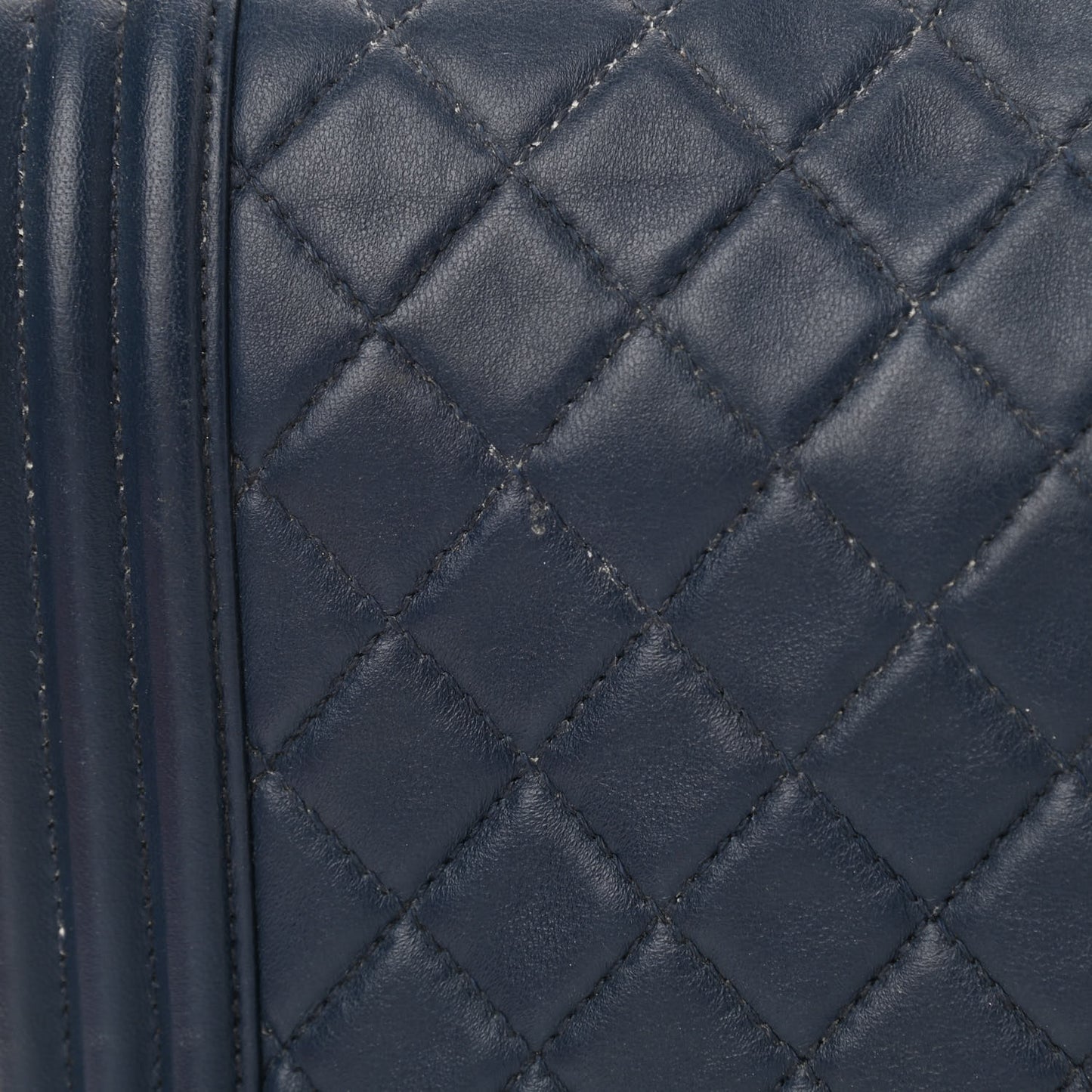 Lambskin Quilted Medium Boy Flap Blue