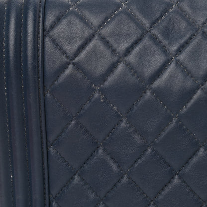 Chanel Lambskin Quilted Medium Boy Flap Blue 12 of 15