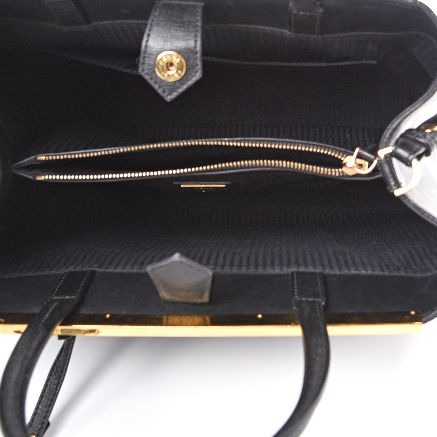 Fendi Vitello Elite Regular 2Jours Tote Black 4 of 11