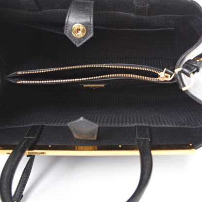 Fendi Vitello Elite Regular 2Jours Tote Black 4 of 11