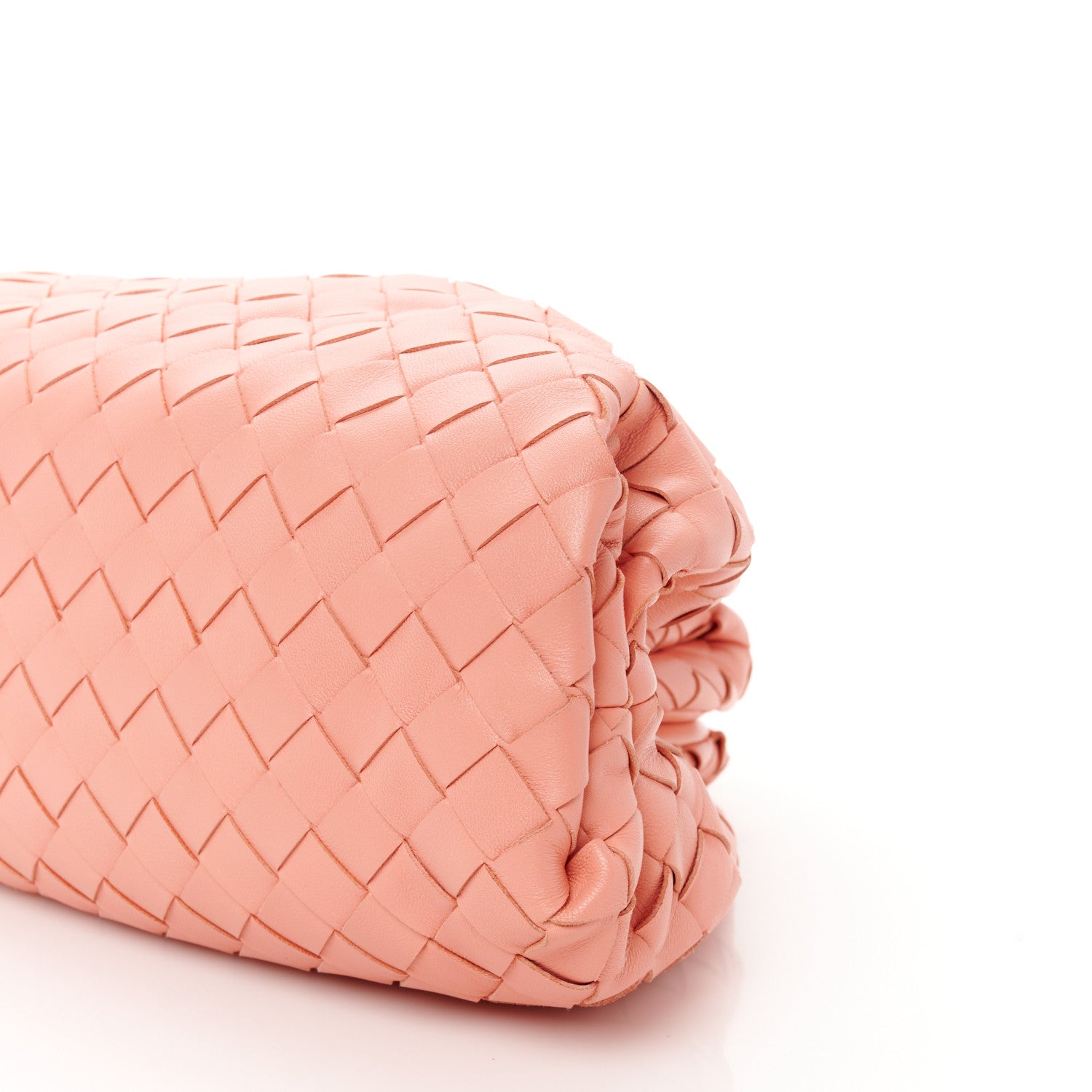 Bottega Veneta 編み込みデザイン ポーチ Bottega Veneta Nappa Intrecciato Teen Pouch Peach 1618155