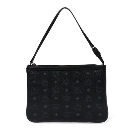 MCM Visetos Liz Shopper Tote Pouch Black 1 of 10