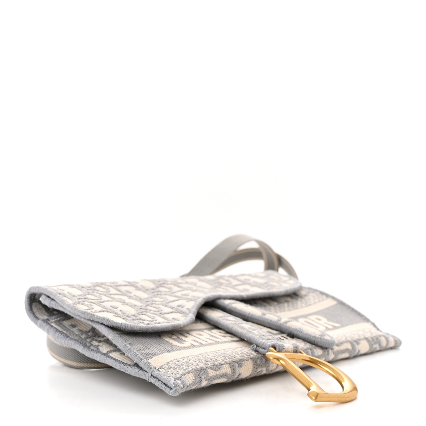 Oblique Slim Saddle Pouch Grey