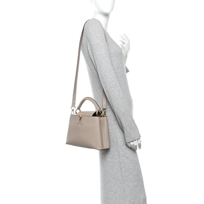 Louis Vuitton Taurillon Capucines BB Galet 2 of 9