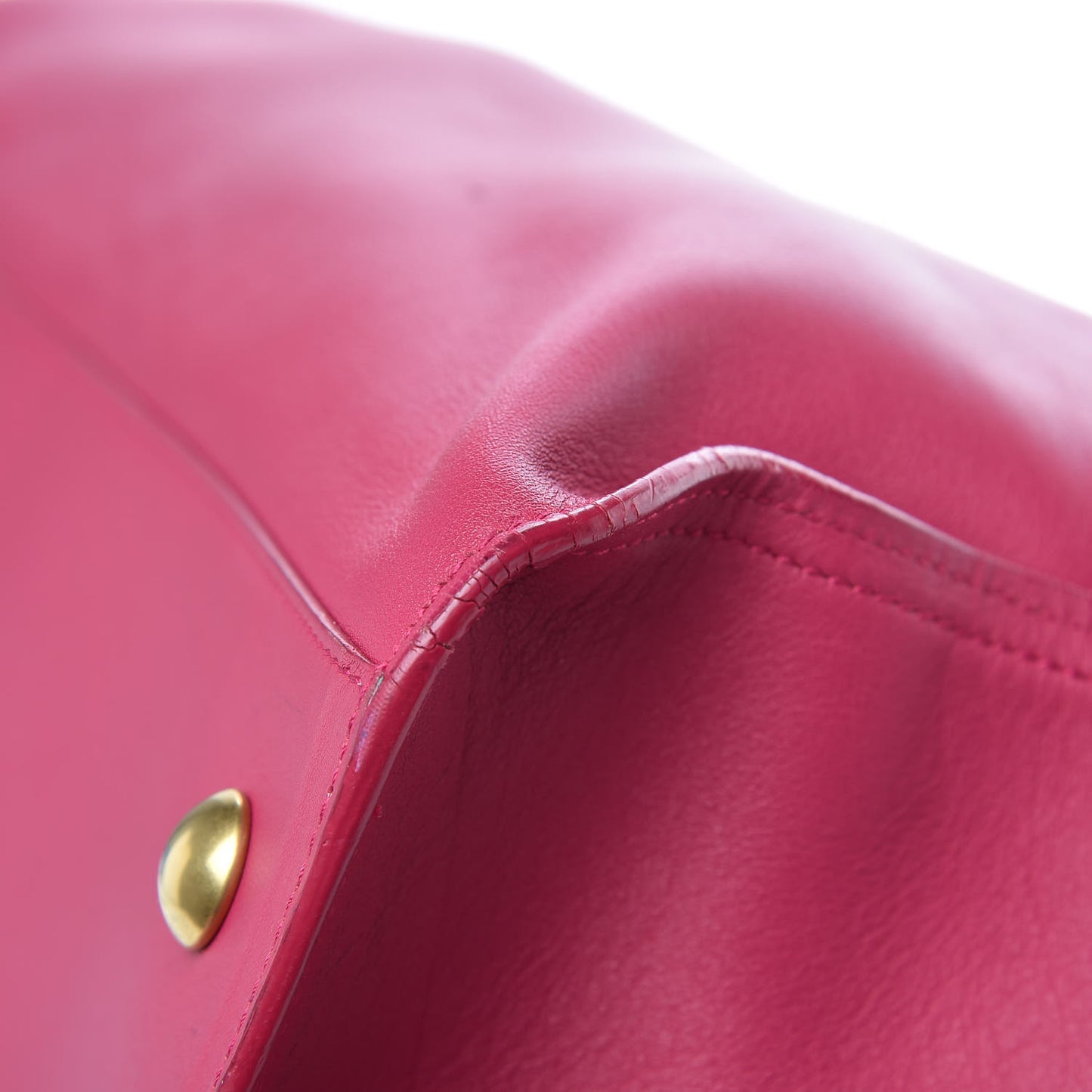 Calfskin Medium Classic Y Cabas Fuchsia
