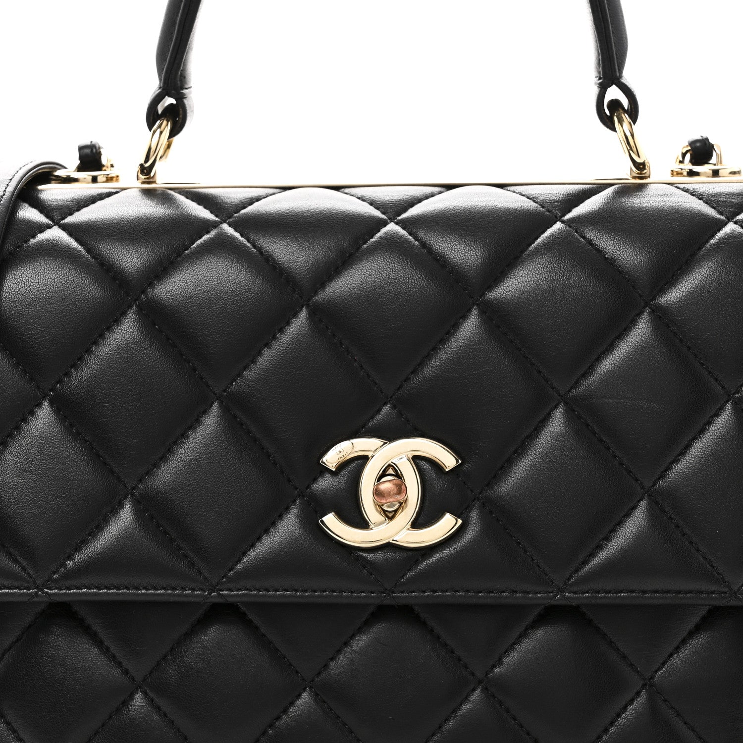 Chanel Lambskin Quilted Medium Trendy CC Flap Dual Handle Bag Black 8 of 11