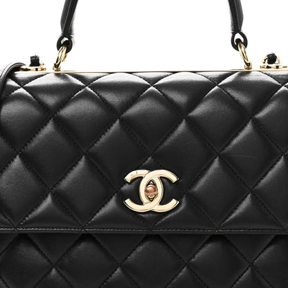 Chanel Lambskin Quilted Medium Trendy CC Flap Dual Handle Bag Black 8 of 11