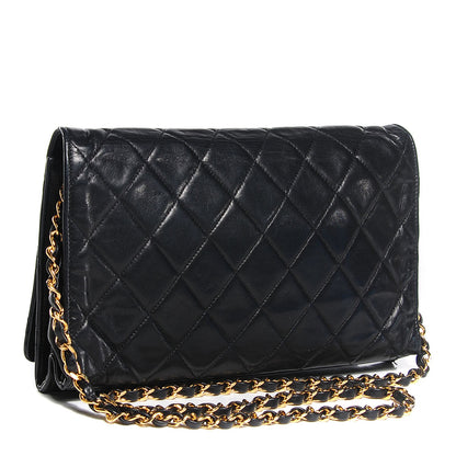 Chanel Lambskin Quilted Medium Single Flap Black 3 of 9