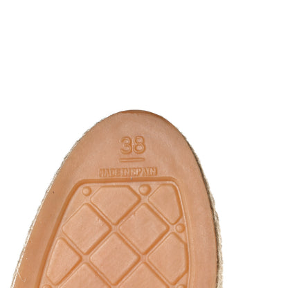 Chanel Linen CC Espadrilles 38 Beige Black 9 of 12