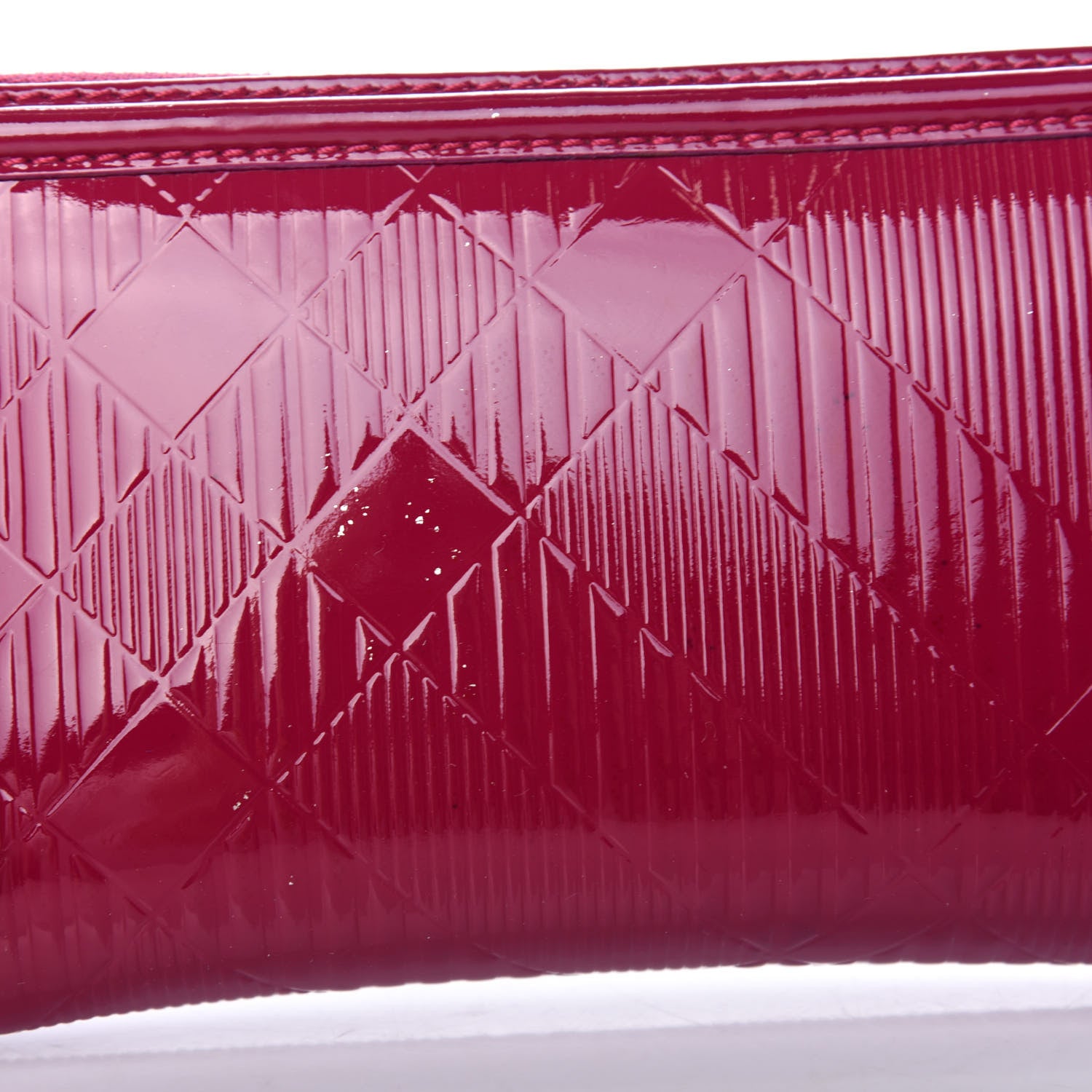 Burberry Patent Check Embossed Large Zip Around Wallet Raspberry Sorbet 7 of 7