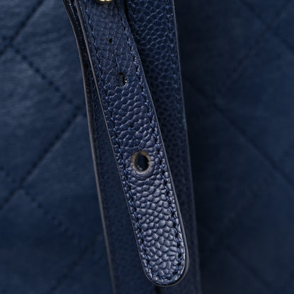 Chanel Sheepskin Caviar Quilted Daily Round Backpack Blue 15 of 16
