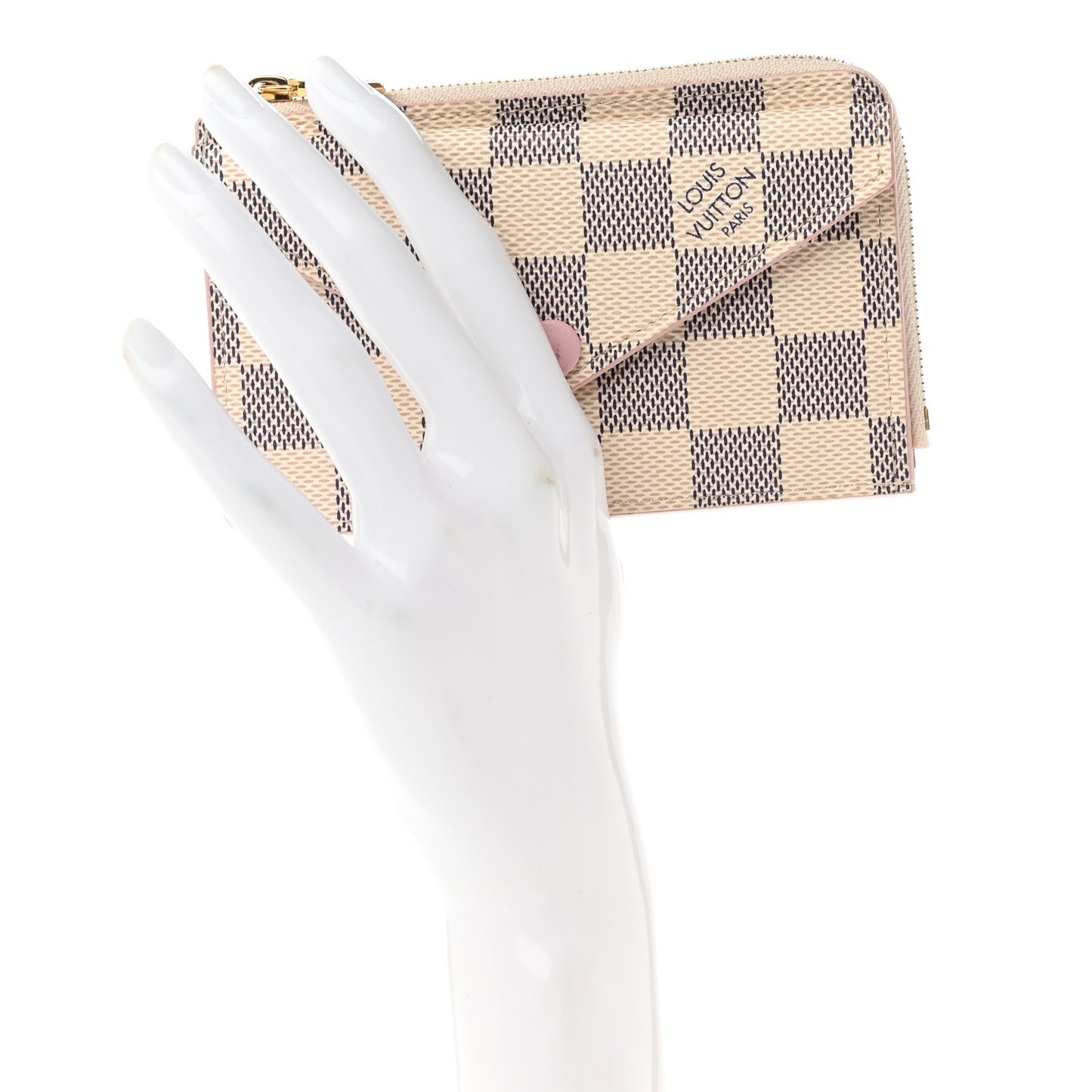Damier Azur Recto Verso Card Holder Rose Ballerine