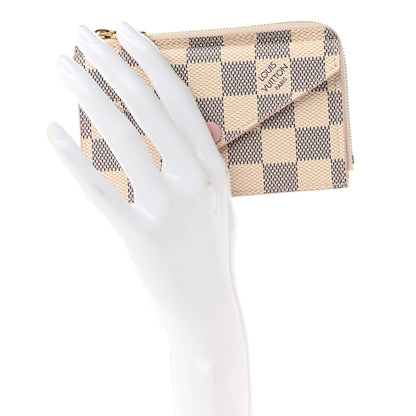 Louis Vuitton Damier Azur Recto Verso Card Holder Rose Ballerine 2 of 6