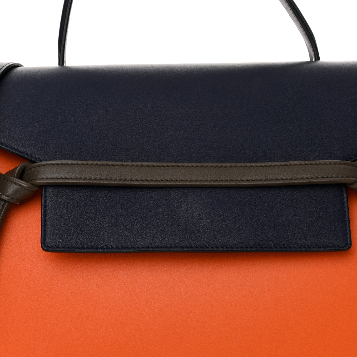 Celine Smooth Calfskin Mini Tri-Color Belt Bag Orange 8 of 12