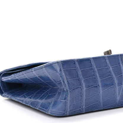 Chanel Alligator 2.55 Reissue 227 Flap Blue 9 of 10