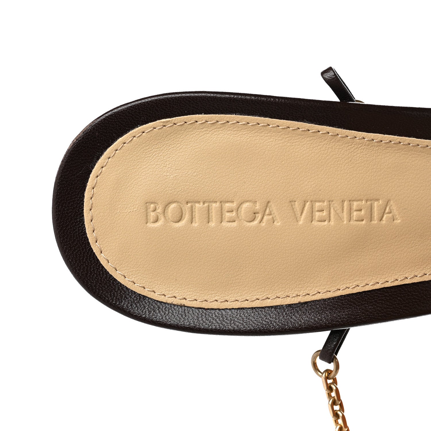 Bottega Veneta Lambskin Stretch Chain Strap 90mm Sandals 40.5 Ebony 6 of 7