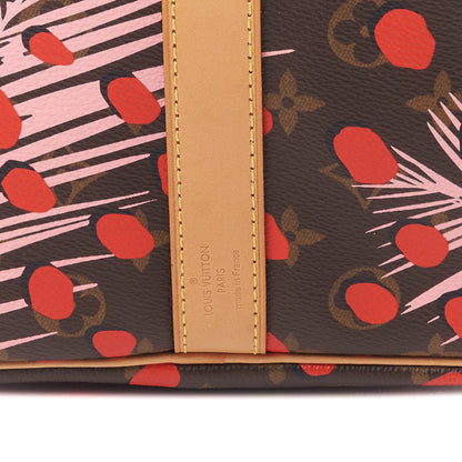 Louis Vuitton Monogram Jungle Dots Keepall Bandouliere 50 Sugar Pink Poppy 12 of 13